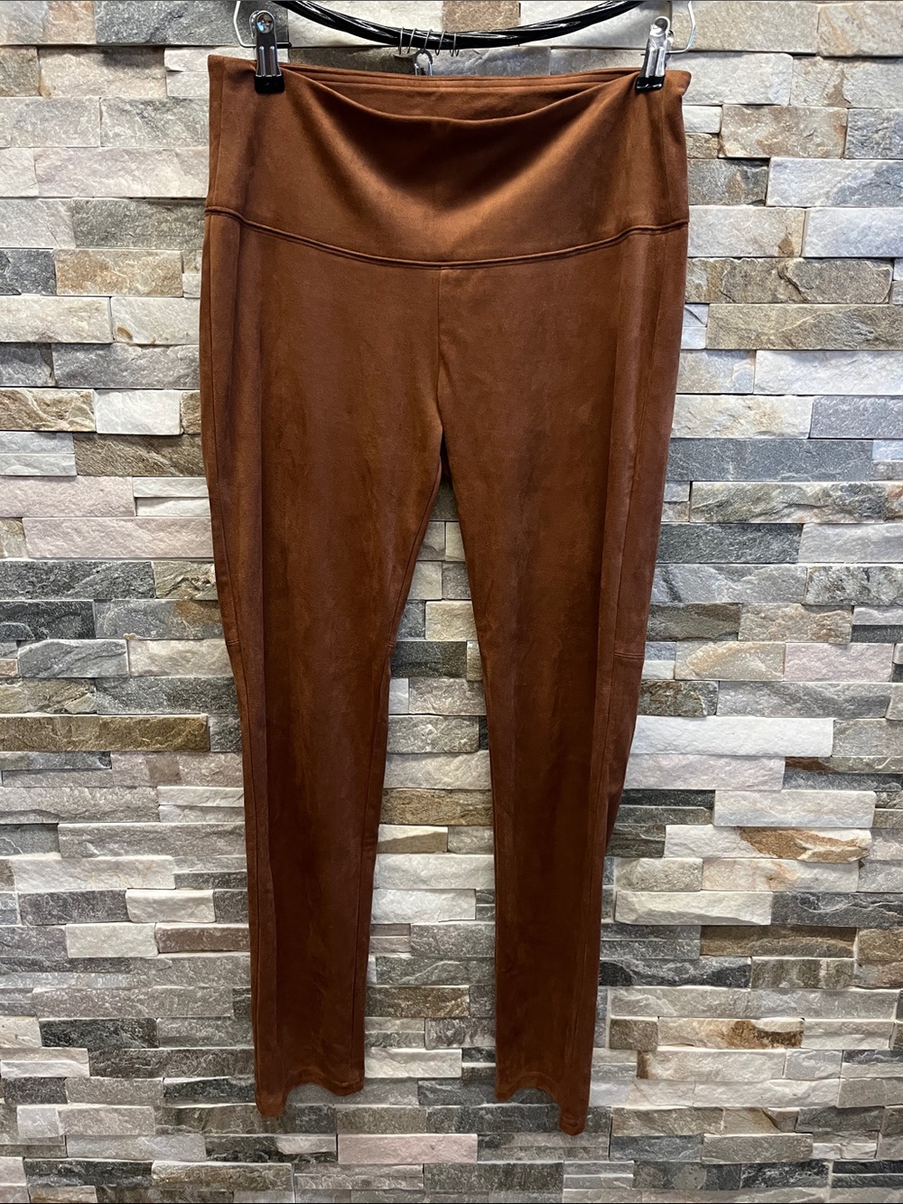 Classic Pull-On Faux Suede Jeggings - Brown